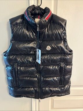 Moncler Down Zip Vest with hidden hood